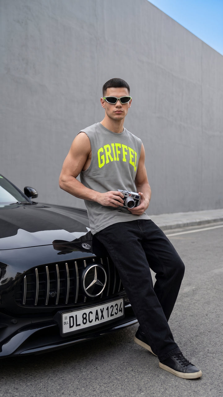 MAIN CHARACTER Cotton GREY Easy Fit Tank 😎
