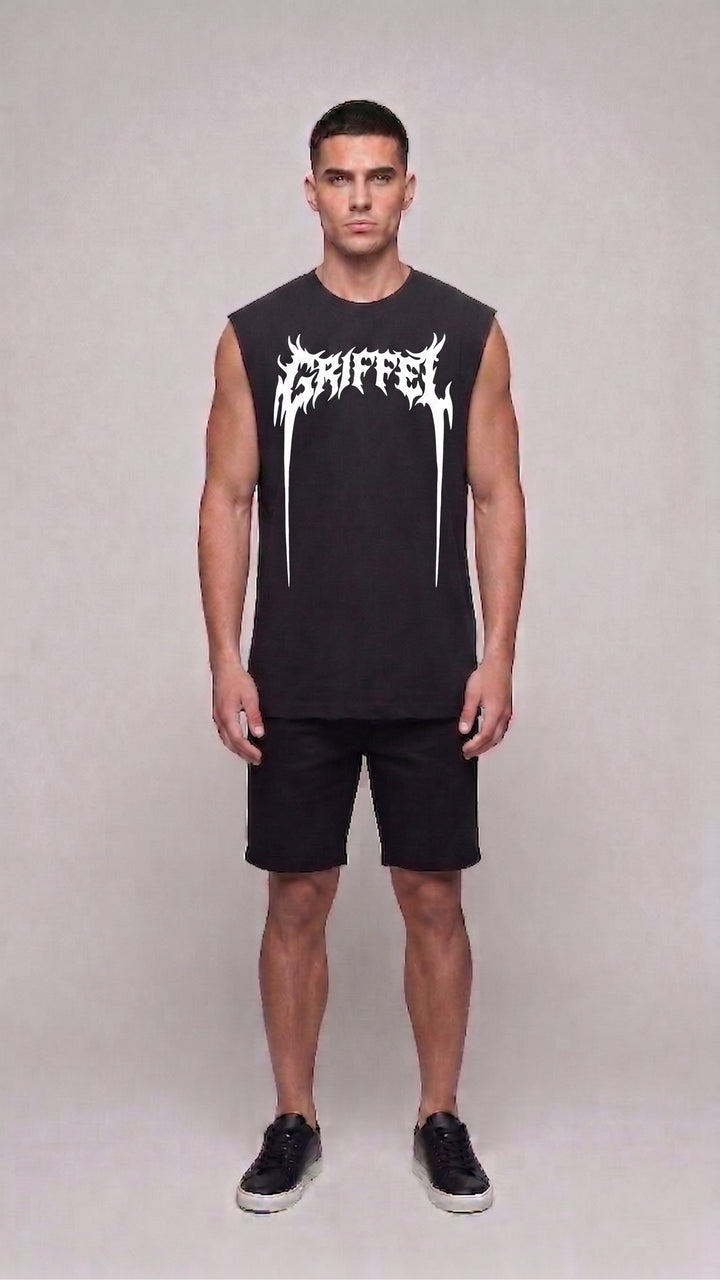 AFTERSHOCK Cotton Black Easy Fit Tank ⚡️