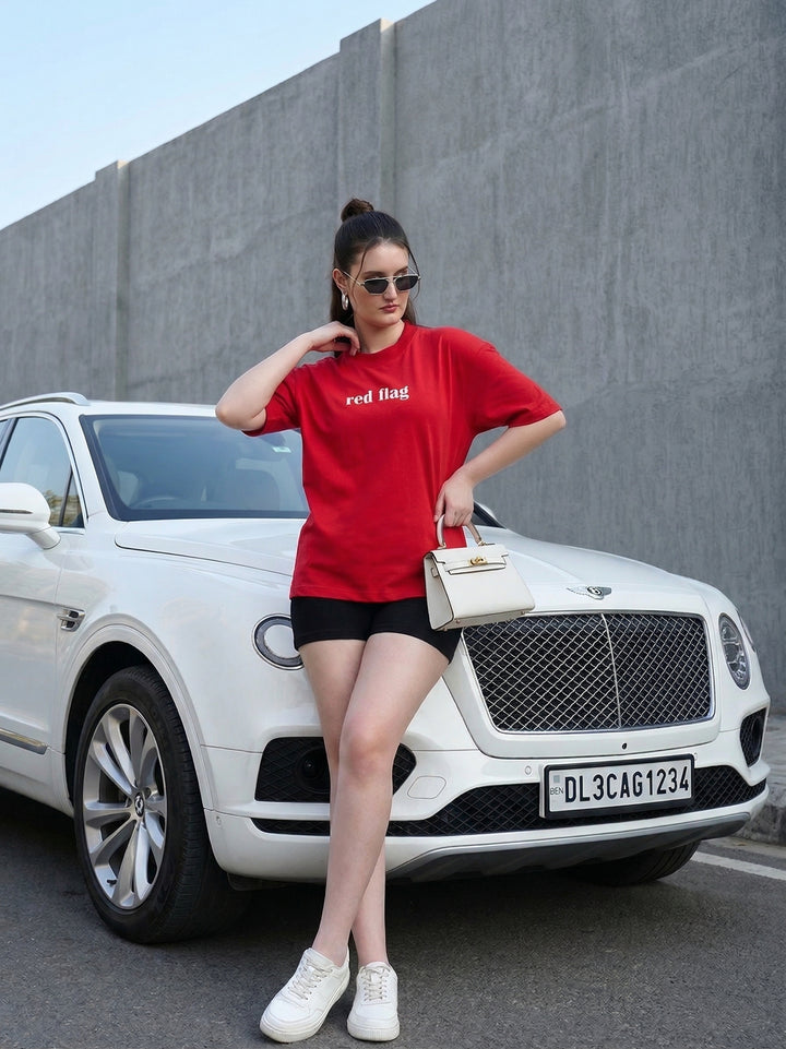 RED FLAG Oversized Cotton Co-ord 🚩