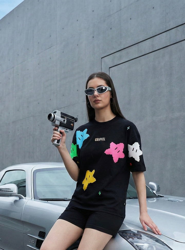 ALL OVER STAR OVERSIZED T-SHIRT