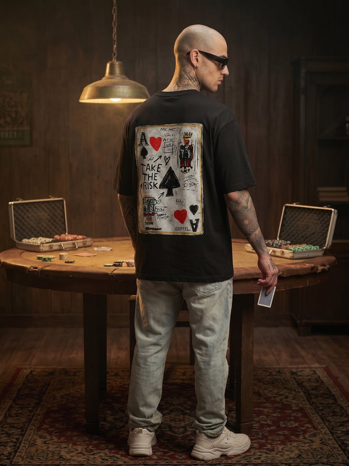TAKE THE RISK Oversized Cotton T-shirt