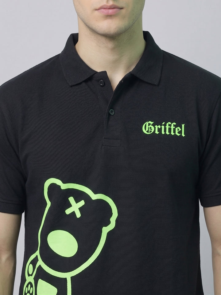 Side Teddy GREEN Cotton Polo T-shirt 🐻