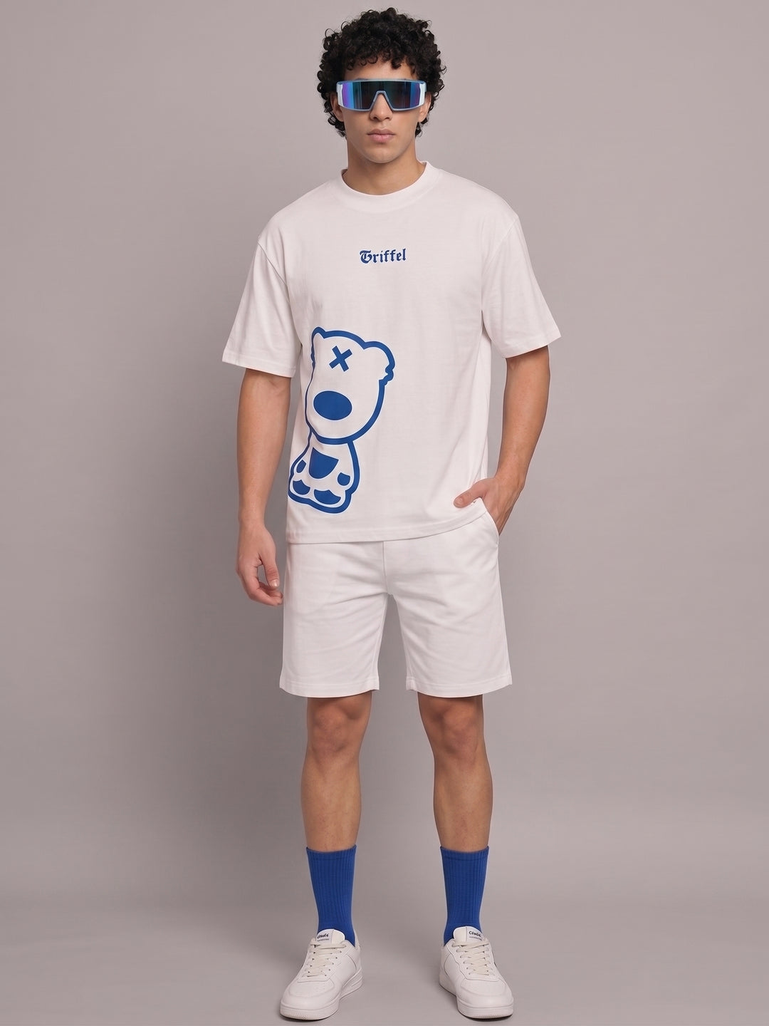 SIDE TEDDY BLUE Oversized Cotton T-shirt 🧸