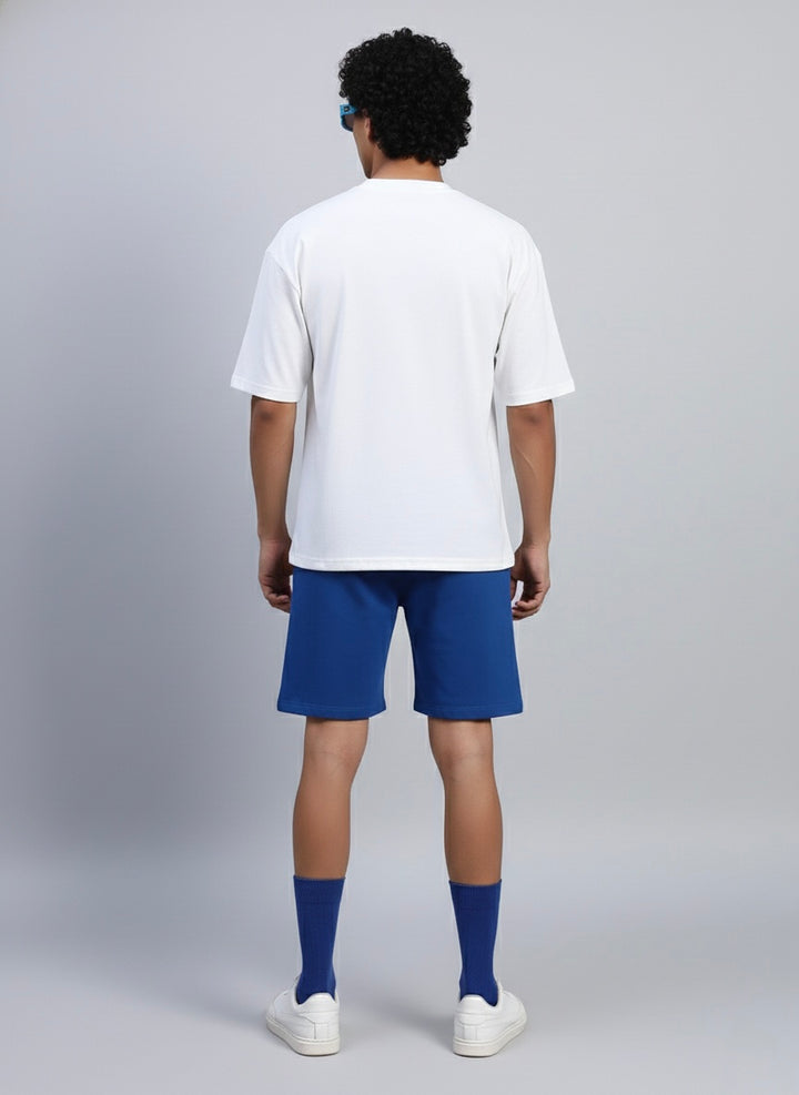 Reborn Logo OVERSIZED Cotton T-SHIRT 🔵 ⚪️