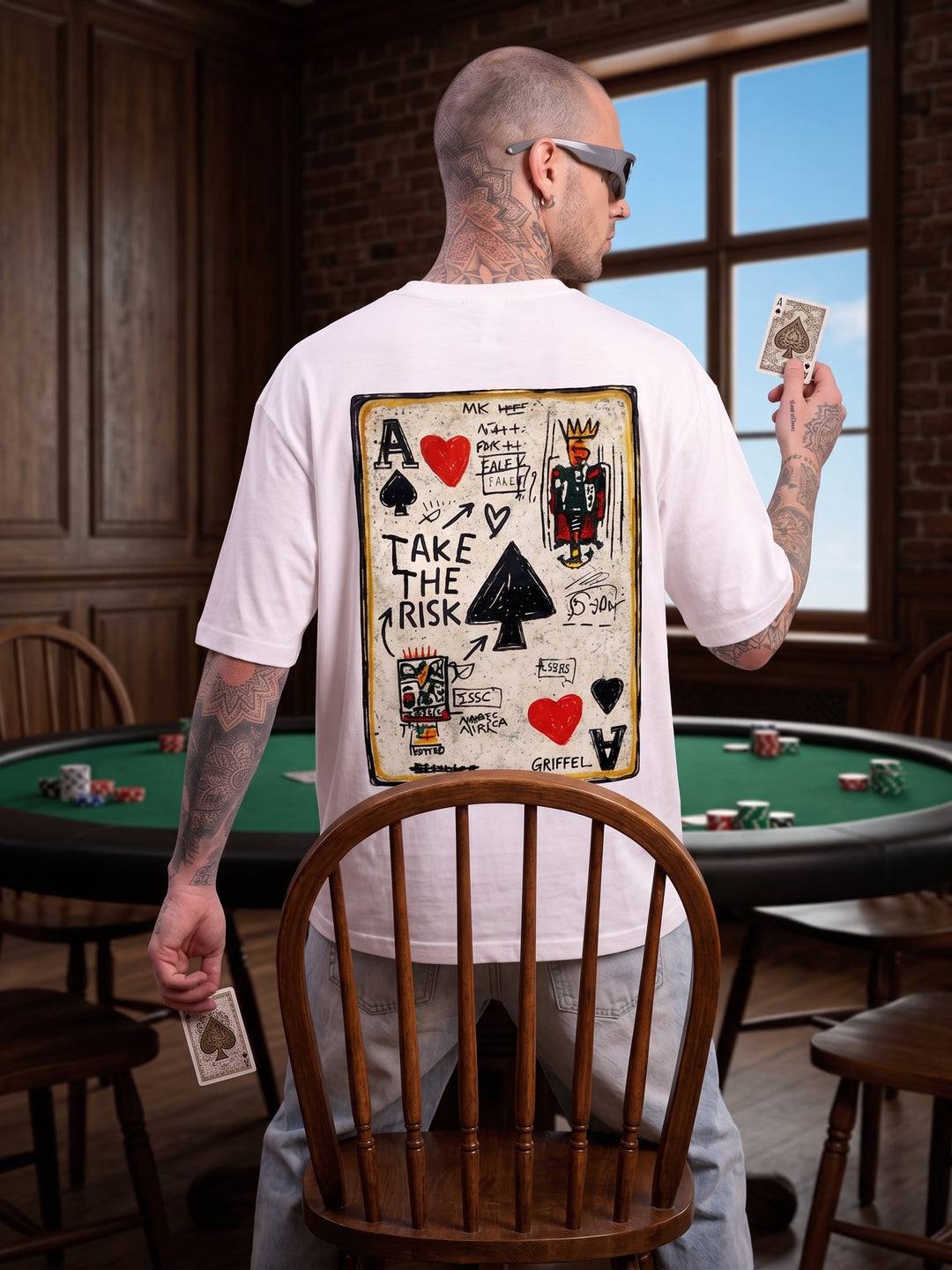 TAKE THE RISK Oversized Cotton T-shirt