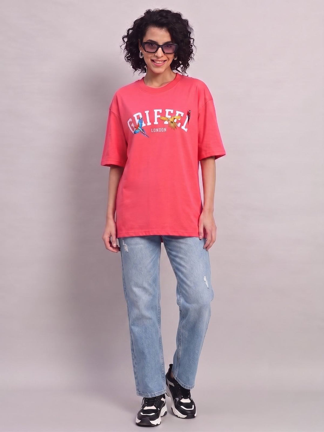 GRIFFEL BIRDS OVERSIZED Cotton T-SHIRT