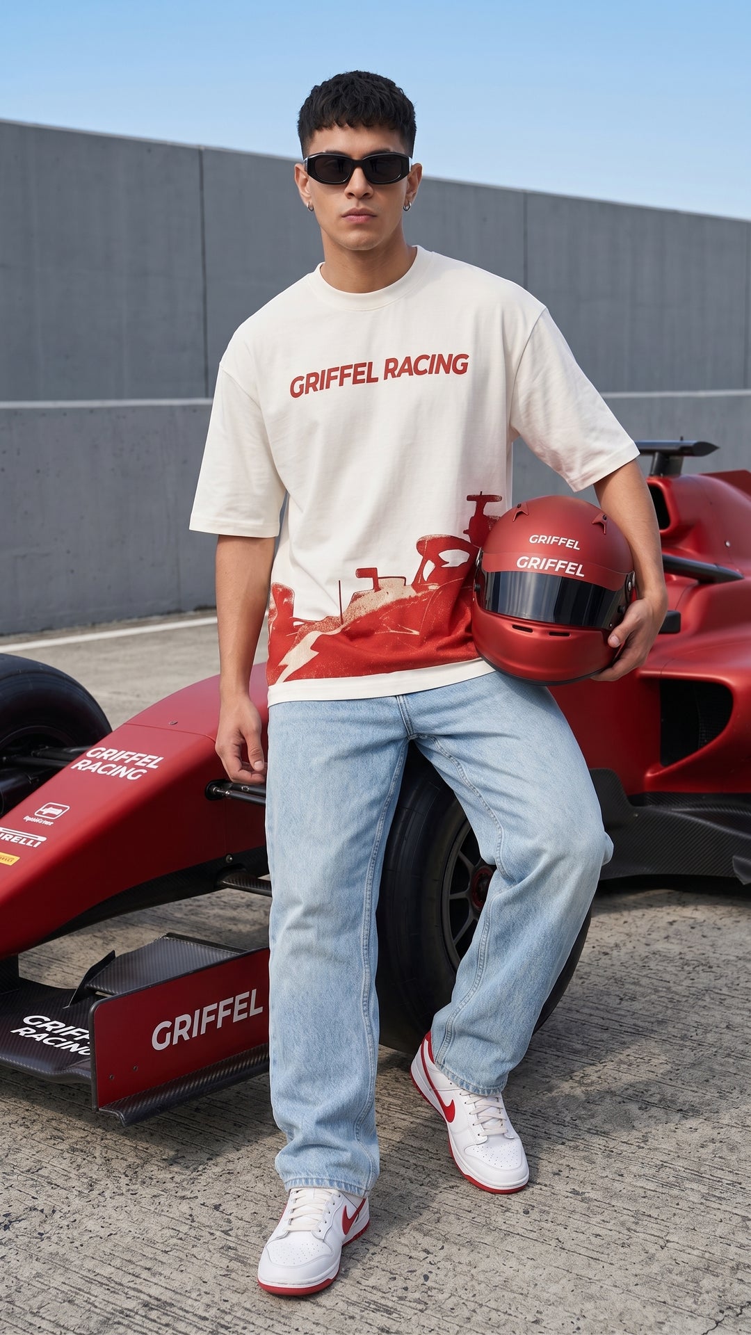 GRIFFEL RACING Cotton Oversized T-shirt 🏎️