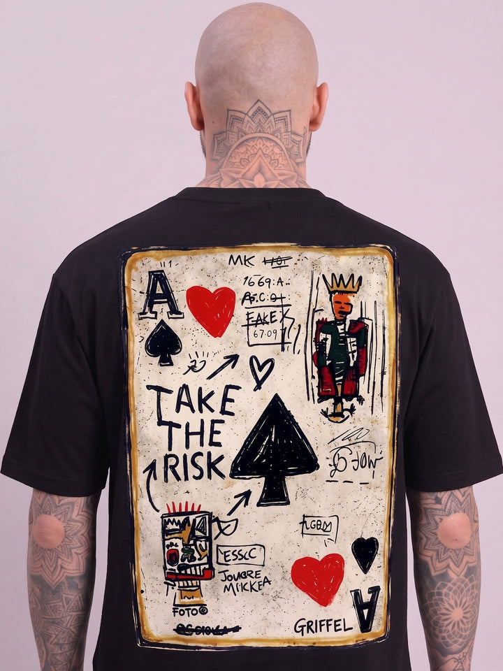 TAKE THE RISK Oversized Cotton T-shirt