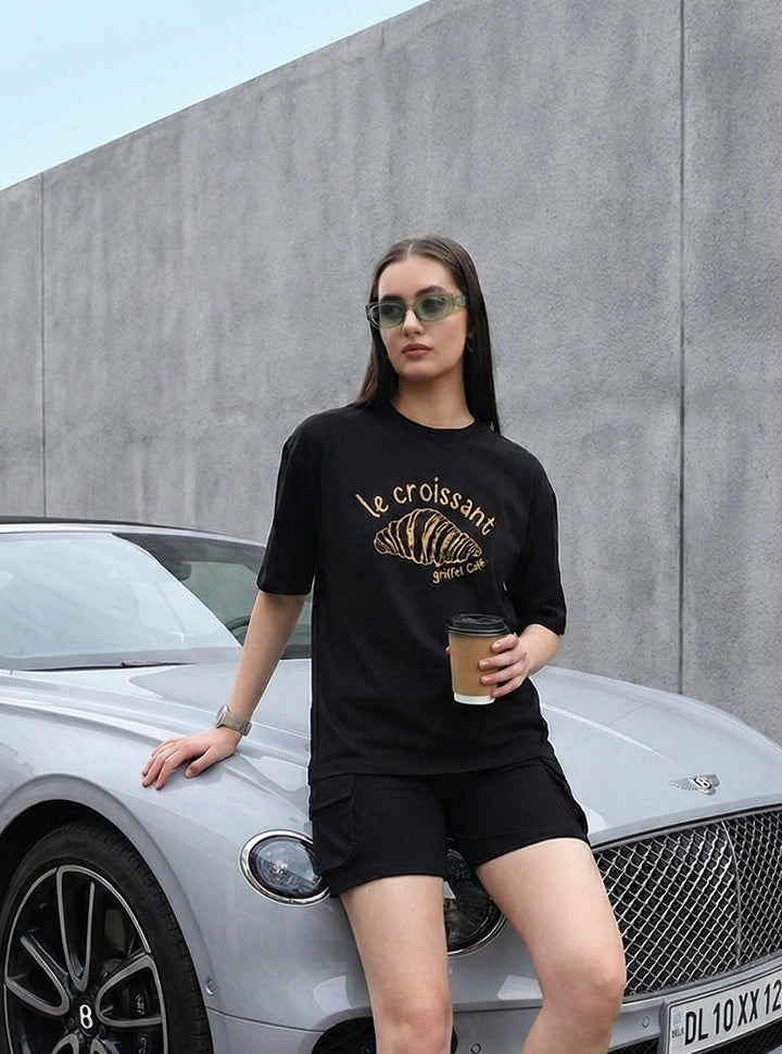 Croissant  OVERSIZED Cotton T-SHIRT 🥐