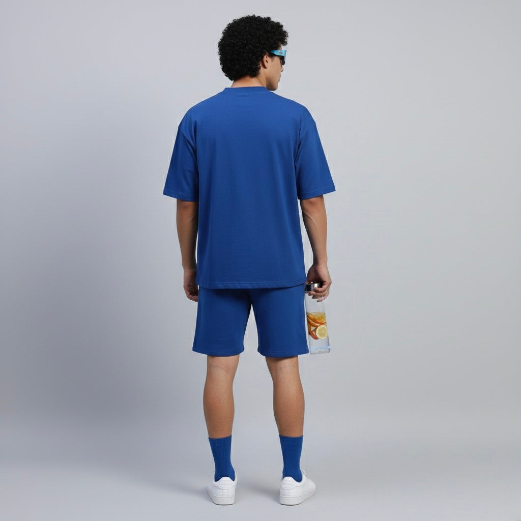 Reborn Logo OVERSIZED Cotton T-SHIRT 🔵 ⚪️