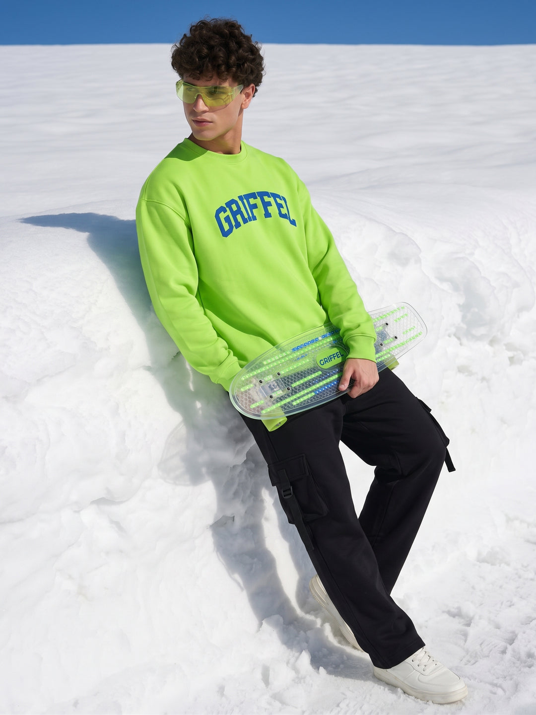 UNIVERSITY  Cotton Fleece Oversized Sweatshirt For Men