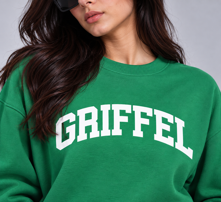 UNIVERSITY  Cotton Fleece Round neck  Oversized Sweatshirt For Women 🎓