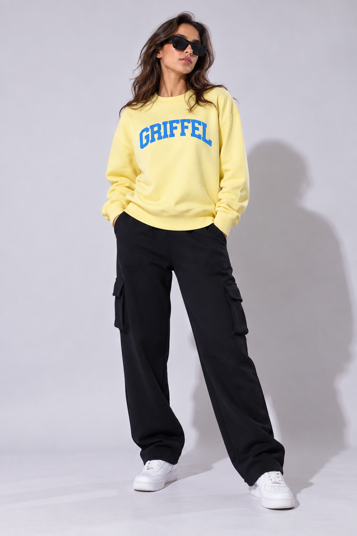 UNIVERSITY  Cotton Fleece Round neck  Oversized Sweatshirt For Women 🎓