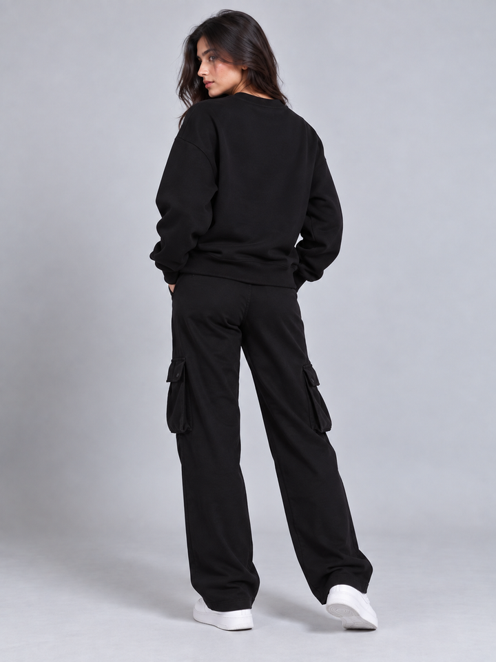 UNIVERSITY  Cotton Fleece Round neck  Oversized Sweatshirt For Women 🎓