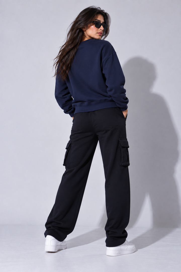 UNIVERSITY  Cotton Fleece Round neck  Oversized Sweatshirt For Women 🎓
