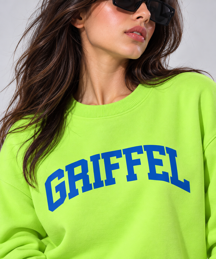 UNIVERSITY  Cotton Fleece Round neck  Oversized Sweatshirt For Women 🎓