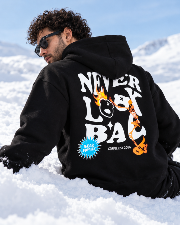 Never Look Back Oversized Cotton Fleece Hoodie ☠️