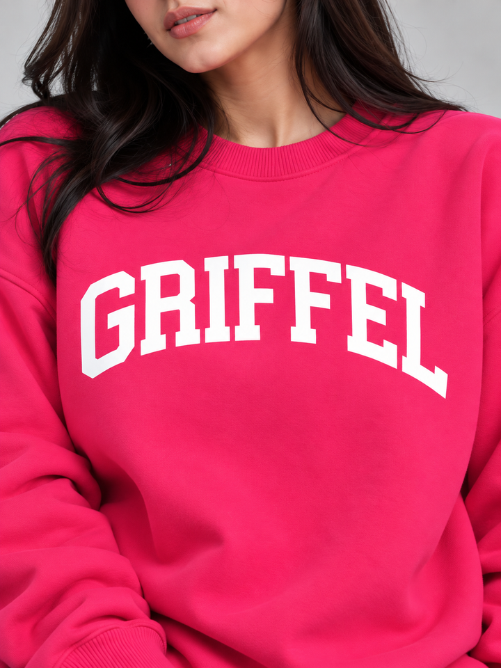 UNIVERSITY  Cotton Fleece Round neck  Oversized Sweatshirt For Women 🎓
