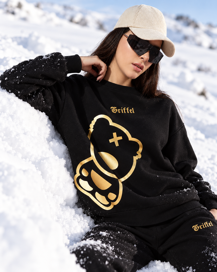 Side Teddy Oversized Cotton Fleece Sweatshirt 🧸