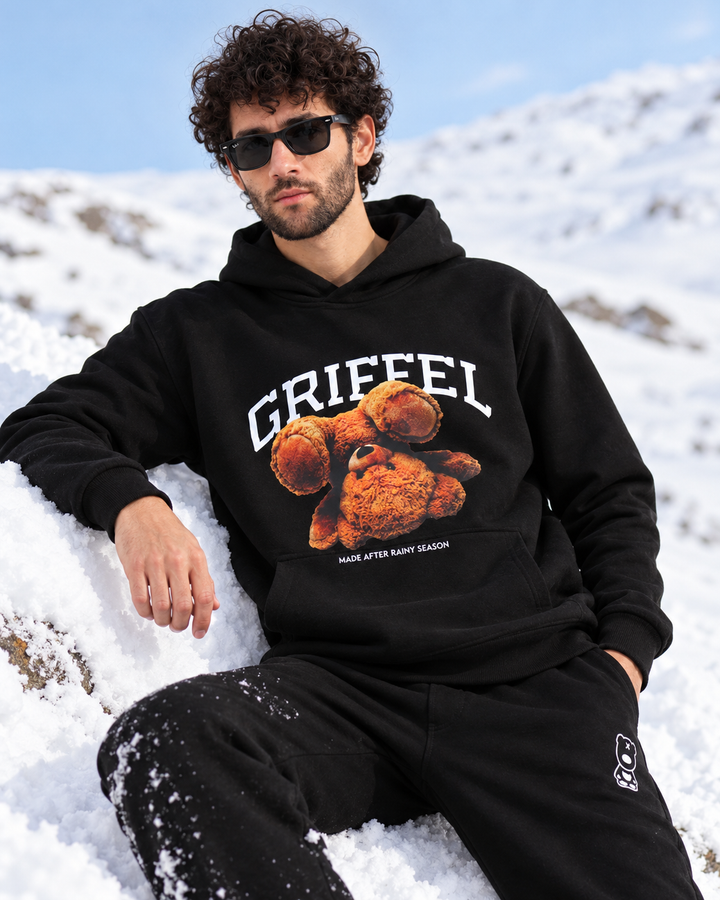 Upside Down Teddy Oversized Fit Cotton Fleece Hoodie 🧸
