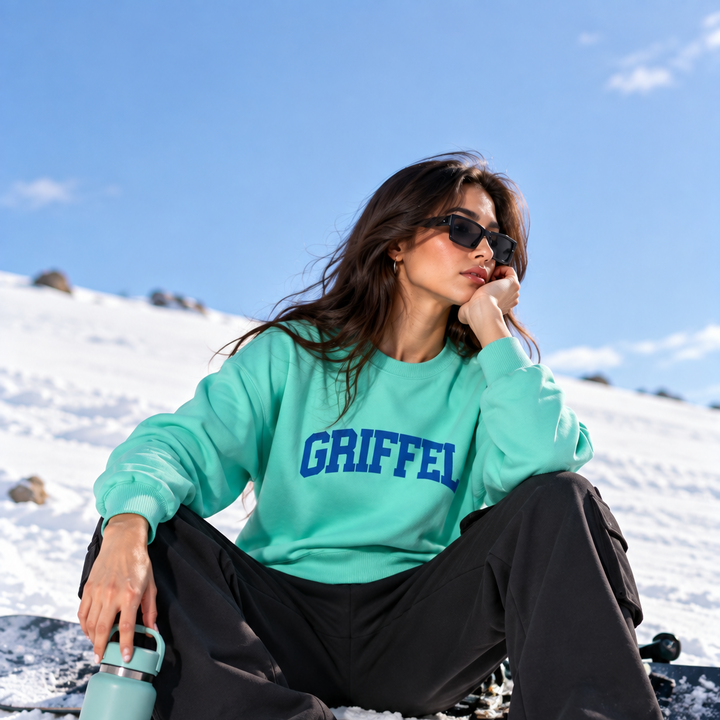 UNIVERSITY  Cotton Fleece Round neck  Oversized Sweatshirt For Women 🎓