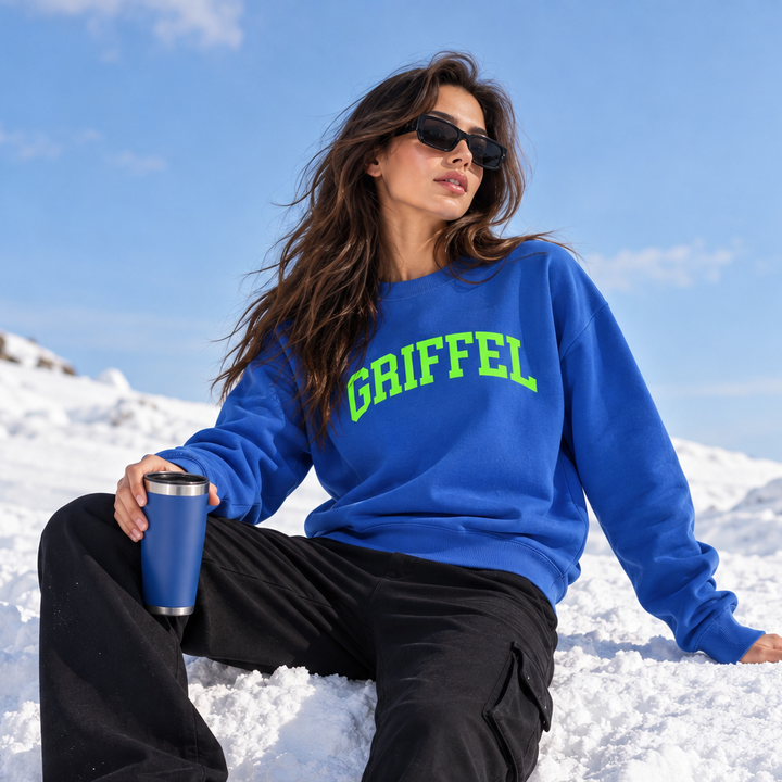 UNIVERSITY  Cotton Fleece Round neck  Oversized Sweatshirt For Women 🎓