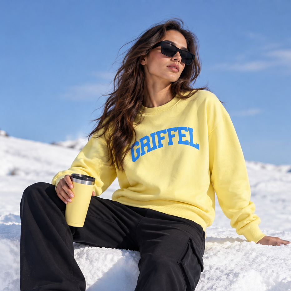 UNIVERSITY  Cotton Fleece Round neck  Oversized Sweatshirt For Women 🎓