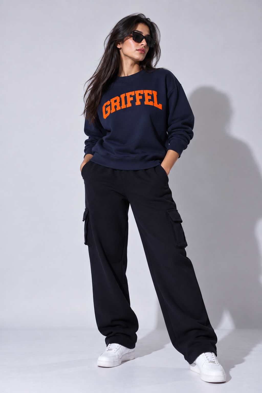 UNIVERSITY  Cotton Fleece Round neck  Oversized Sweatshirt For Women 🎓