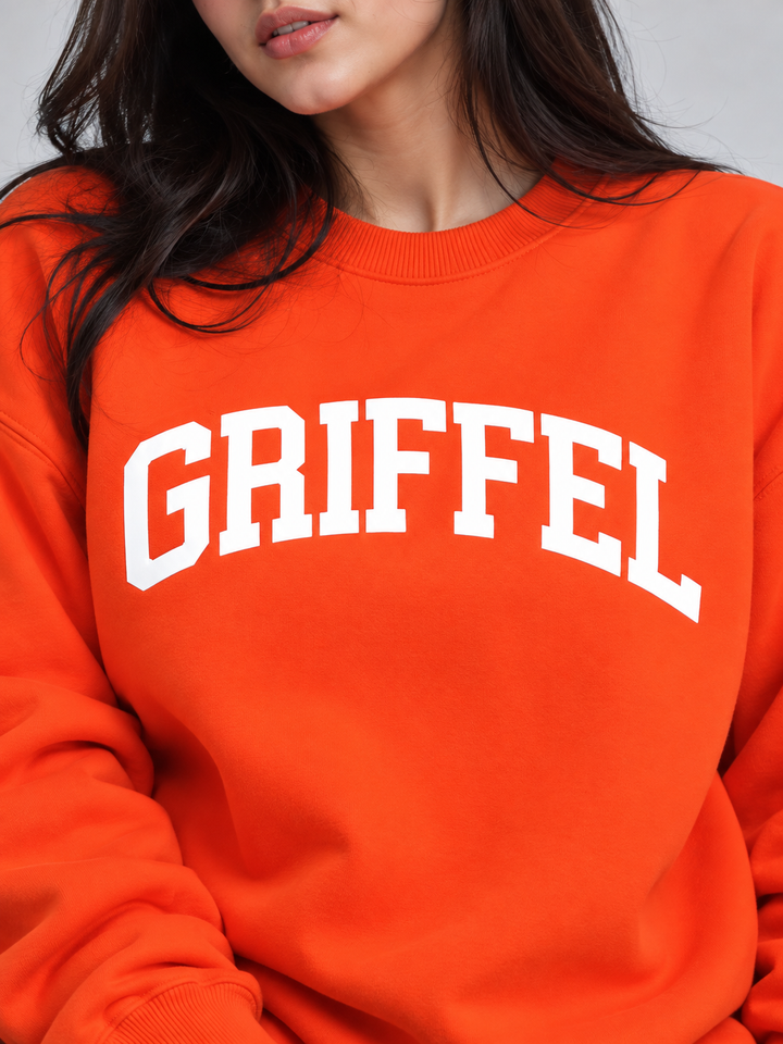 UNIVERSITY  Cotton Fleece Round neck  Oversized Sweatshirt For Women 🎓