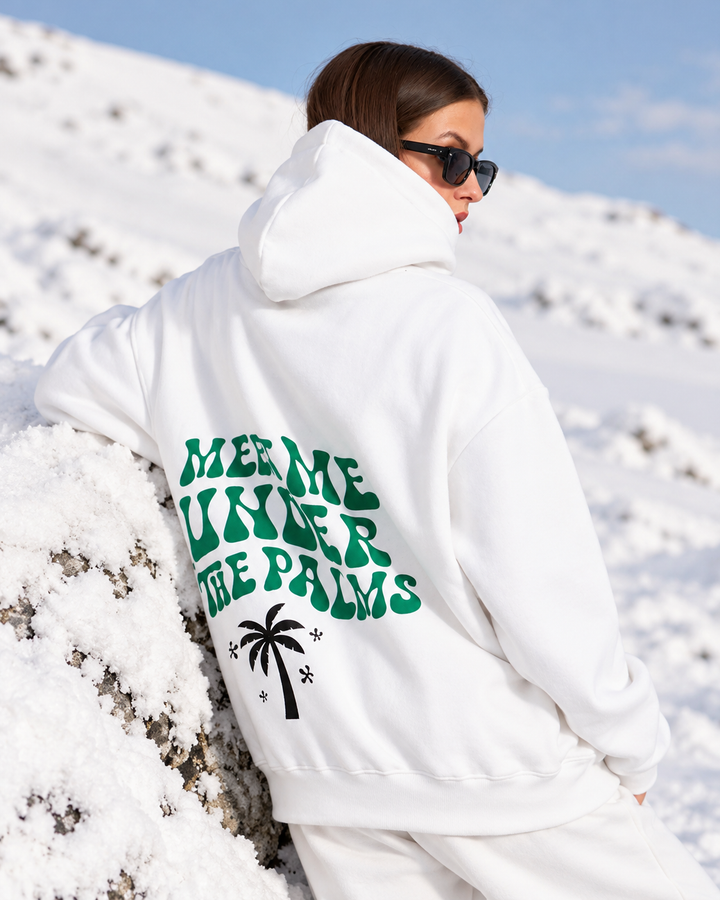 Meet Me Under the Palms Tree Oversized Hoodie 🌴
