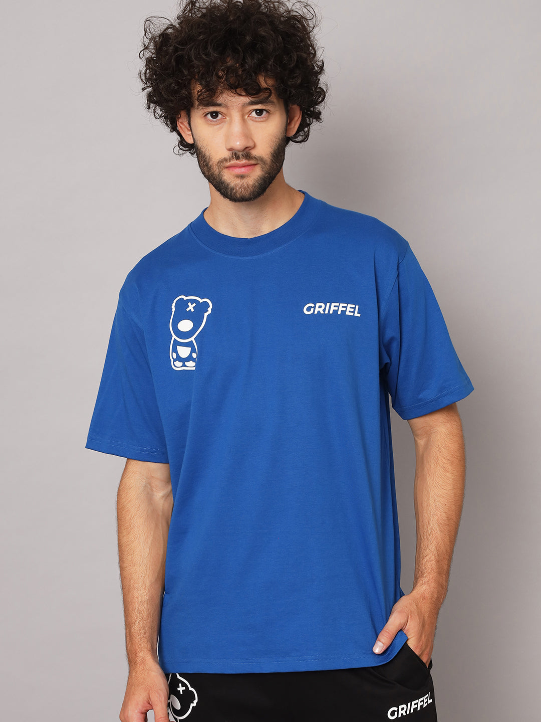 GRIFFEL Men Printed Royal Loose fit T-shirt and Short Set - griffel
