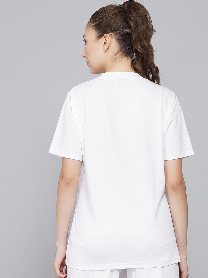 GRIFFEL Women Printed Regular fit White T-shirt - griffel