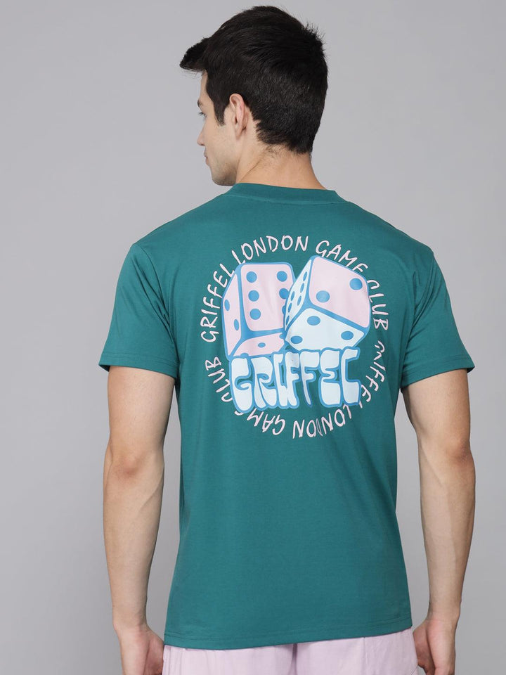 GRIFFEL Men Placement Print Multi Color Regular fit T-shirt - griffel