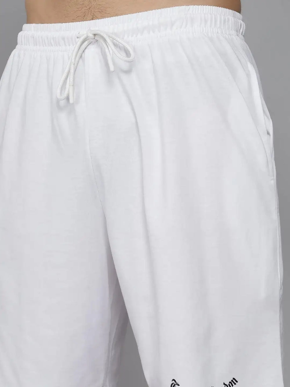 GRIFFEL Men Basic Solid White Regular fit Shorts - griffel