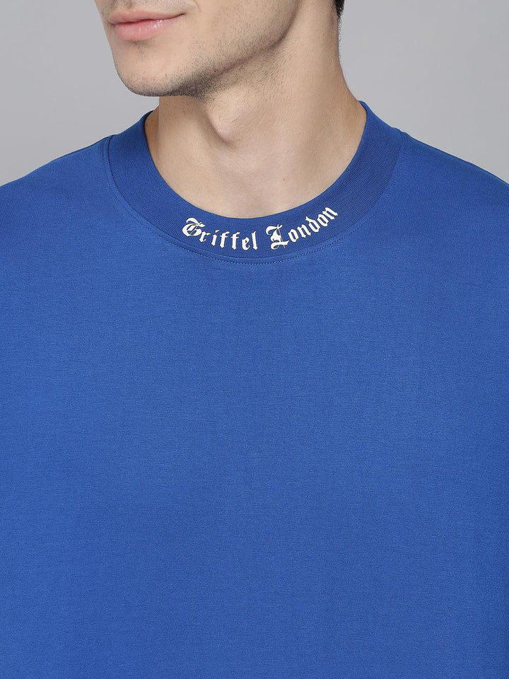 GRIFFEL Men Placement Print Royal Regular fit T-shirt - griffel