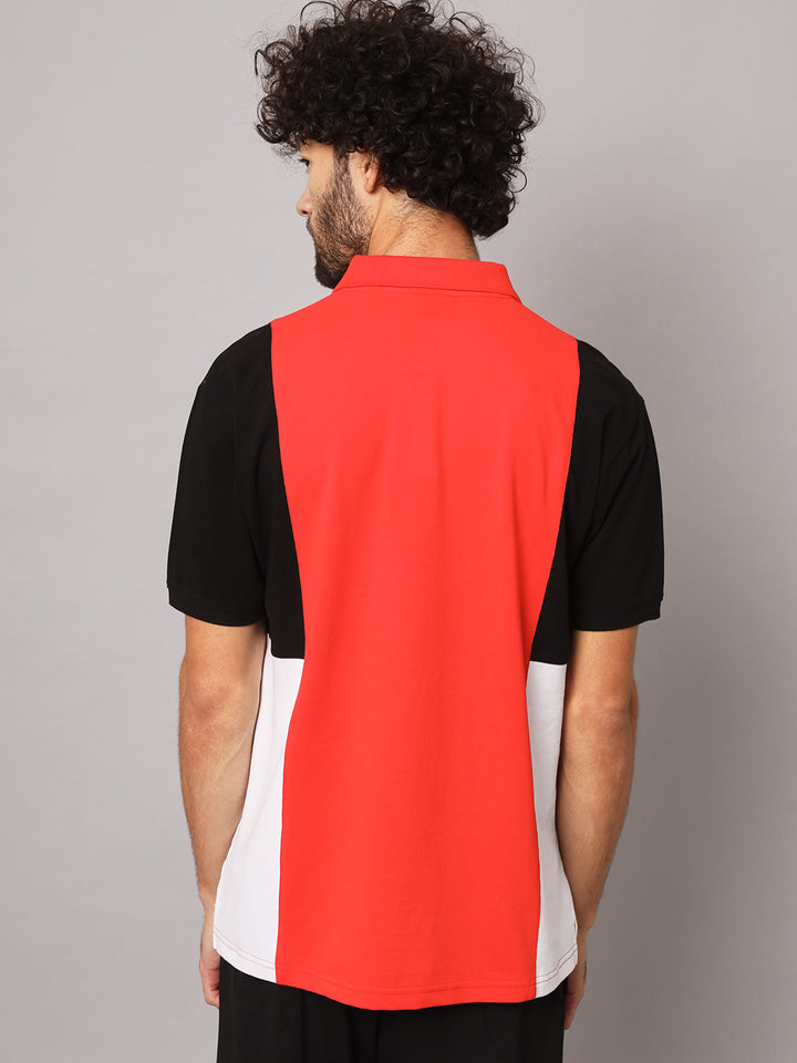 GRIFFEL Men's Red Cotton Polo T-shirt - griffel