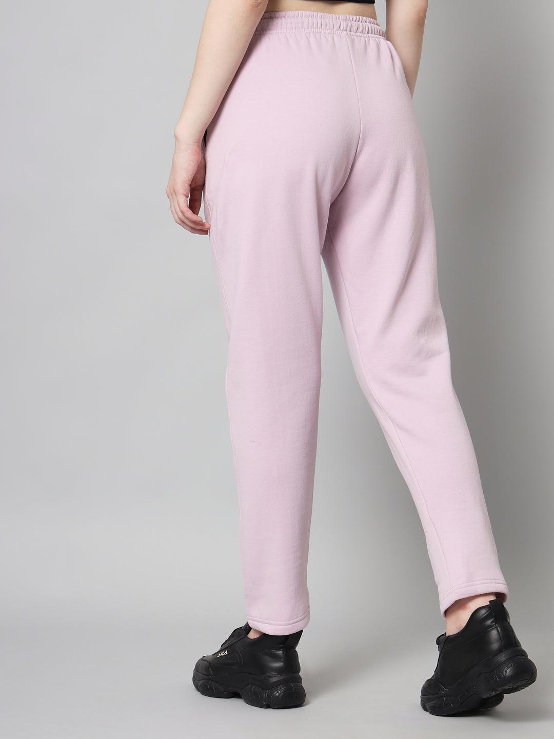 Copy of Griffel Women’s Front Logo Basic Solid Light Purple Trackpant - griffel