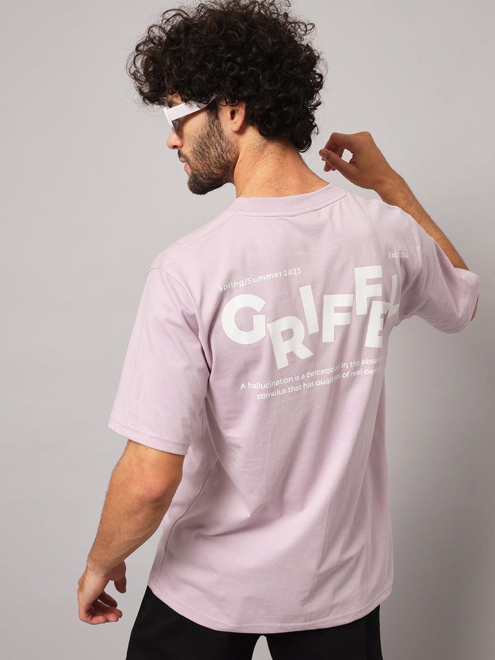 GRIFFEL Men light purple HALLUCINATION Oversized T-shirt - griffel