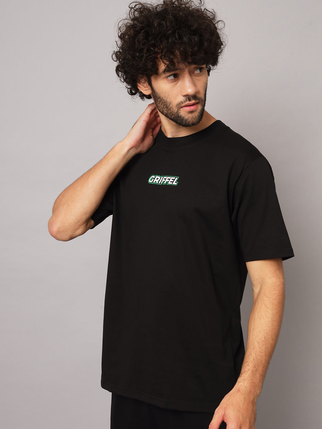 GRIFFEL Men Black TIGER Oversized T-shirt - griffel