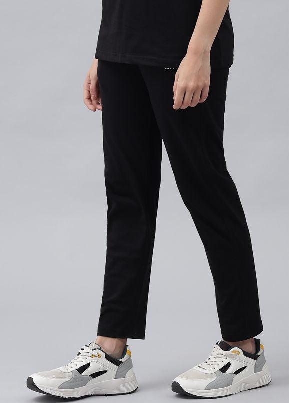 GRIFFEL Women Basic Solid Regular Fit Black Trackpant - griffel