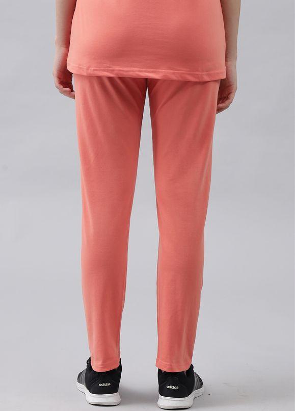 GRIFFEL Women Basic Solid Regular Fit Peach Trackpant - griffel