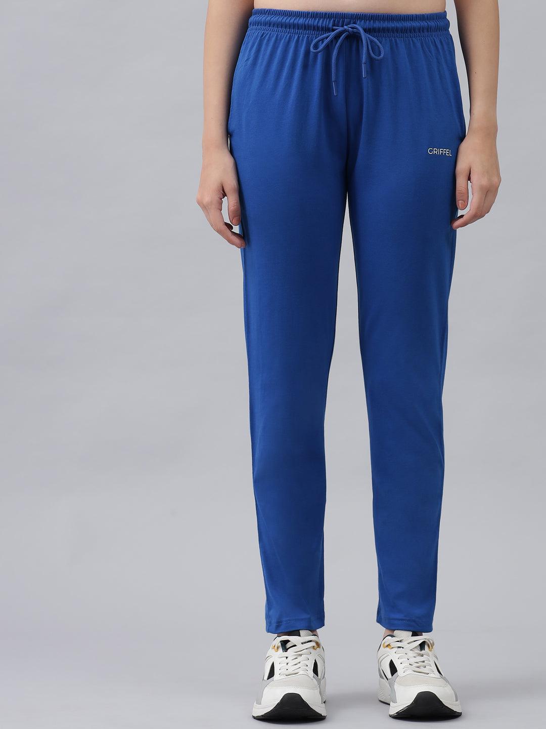 GRIFFEL Women Basic Solid Regular Fit Royal Trackpant - griffel