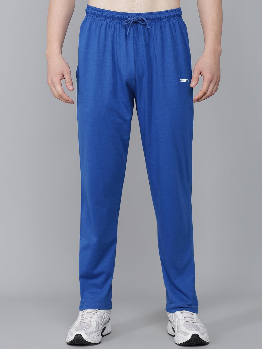 GRIFFEL Men Basic Solid Royal Regular Fit Trackpant - griffel