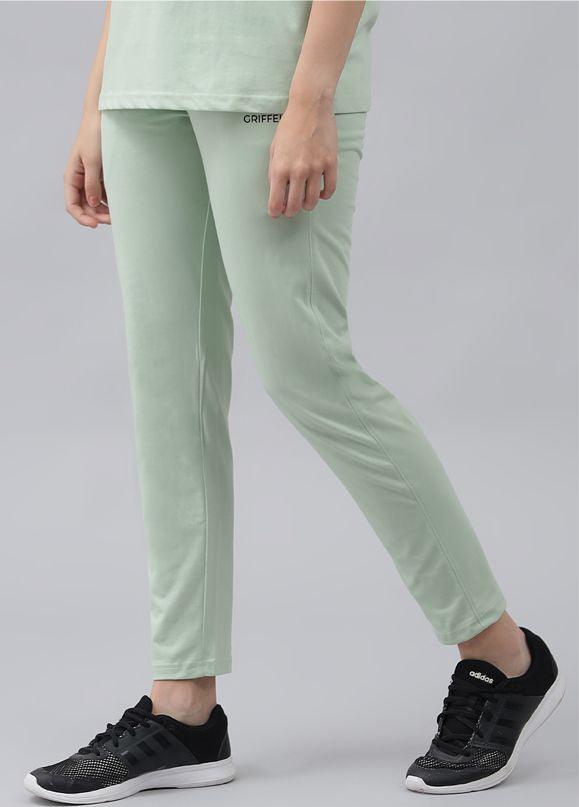Copy of GRIFFEL Women Basic Solid Regular Fit Sea Green Trackpant - griffel